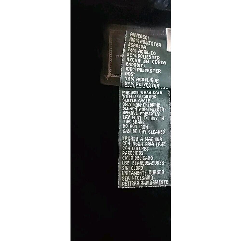 Lauren Ralph Lauren Suede Faux Fur Vest Black Large P Whimsigoth Luxury - Picture 6 of 9